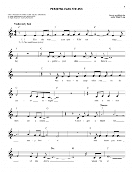 page one of Peaceful Easy Feeling (Easy Lead Sheet / Fake Book)