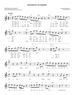 page one of Another Day In Paradise (Easy Lead Sheet / Fake Book)