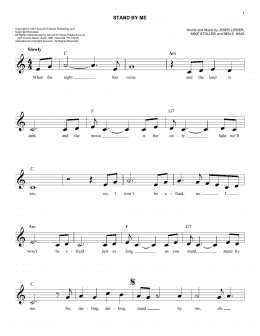 page one of Stand By Me (Lead Sheet / Fake Book)
