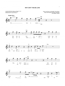 page one of Why Can't This Be Love (Easy Lead Sheet / Fake Book)
