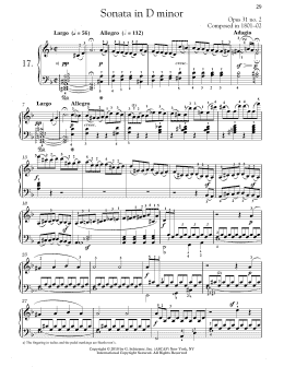 page one of Piano Sonata No. 17 In D Minor, Op. 31, No. 2 "Tempest" (Piano Solo)