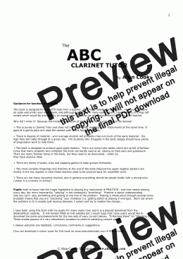 page one of ABC CLARINET TUTOR