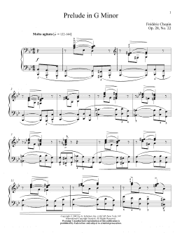 page one of Prelude, Op. 28, No. 22 (Piano Solo)