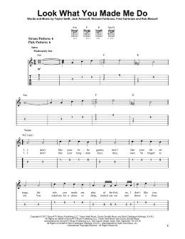 page one of Look What You Made Me Do (Easy Guitar Tab)