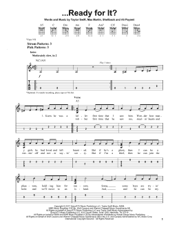 page one of ...Ready For It? (Easy Guitar Tab)