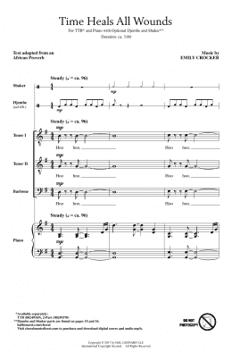 page one of Time Heals All Wounds (TTBB Choir)
