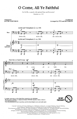 page one of O Come, All Ye Faithful (arr. Jacob Narverud) (SATB Choir)