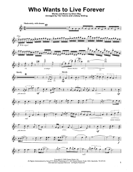 page one of Who Wants To Live Forever (Violin Solo)