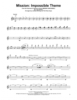 page one of Mission: Impossible Theme (Violin Solo)