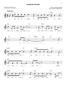 page one of I Wanna Be Around (Lead Sheet / Fake Book)