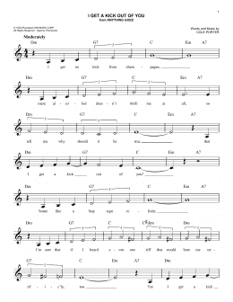 page one of I Get A Kick Out Of You (Easy Lead Sheet / Fake Book)