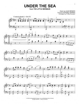 page one of Under The Sea [Ragtime version] (from The Little Mermaid) (arr. Phillip Keveren) (Piano Solo)