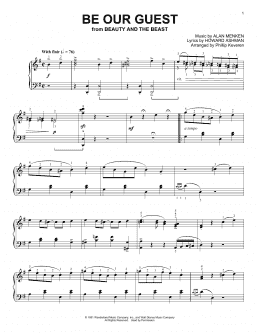 page one of Be Our Guest [Ragtime version] (from Beauty And The Beast) (arr. Phillip Keveren) (Piano Solo)