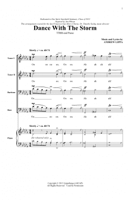 page one of Dance With The Storm (TTBB Choir)