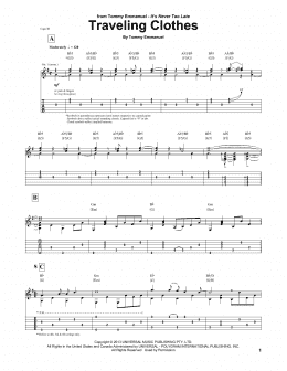 page one of Traveling Clothes (Guitar Tab)