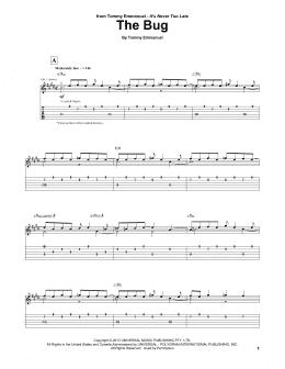 page one of The Bug (Guitar Tab)
