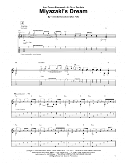 page one of Miyazaki's Dream (Guitar Tab)