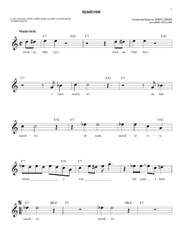 page one of Searchin' (Easy Lead Sheet / Fake Book)