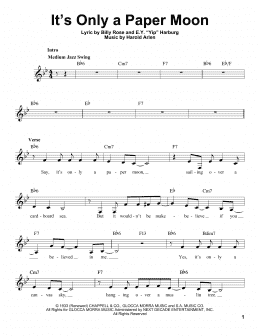 page one of It's Only A Paper Moon (Pro Vocal)