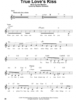 page one of True Love's Kiss (from Enchanted) (Pro Vocal)