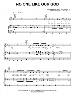 page one of No One Like Our God (Piano, Vocal & Guitar Chords (Right-Hand Melody))