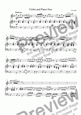 page one of Violin and Piano Duo