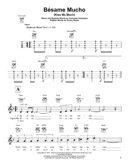 page one of Bésame Mucho (Kiss Me Much) (Ukulele)