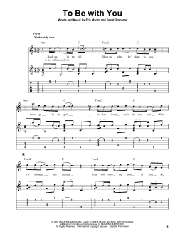 page one of To Be With You (Solo Guitar)