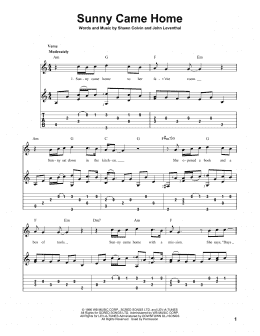 page one of Sunny Came Home (Solo Guitar)