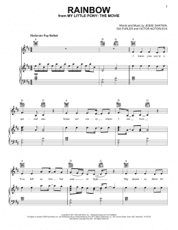 page one of Rainbow (Piano, Vocal & Guitar Chords (Right-Hand Melody))