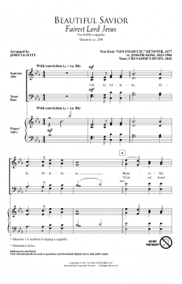 page one of Beautiful Savior (SATB Choir)