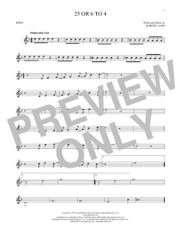 page one of 25 Or 6 To 4 (French Horn Solo)