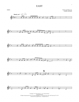 page one of Easy (French Horn Solo)