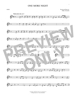 page one of One More Night (French Horn Solo)