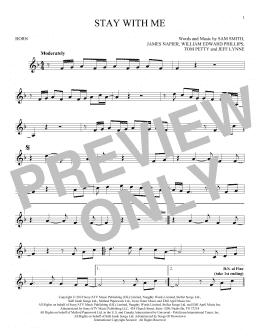 page one of Stay With Me (French Horn Solo)