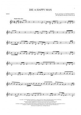 page one of Die A Happy Man (French Horn Solo)