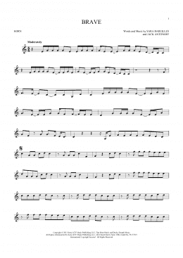 page one of Brave (French Horn Solo)