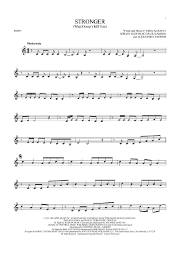 page one of Stronger (What Doesn't Kill You) (French Horn Solo)