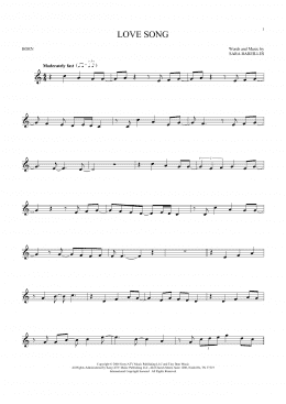 page one of Love Song (French Horn Solo)