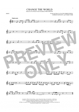 page one of Change The World (French Horn Solo)