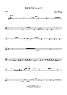 page one of Foolish Games (French Horn Solo)