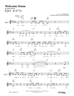 page one of Welcome Home (Lead Sheet / Fake Book)
