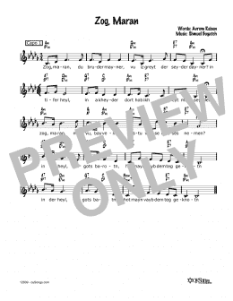 page one of Zog, Maran (Lead Sheet / Fake Book)