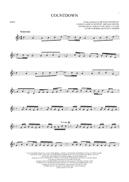 page one of Countdown (French Horn Solo)