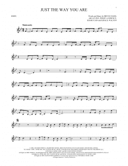 page one of Just The Way You Are (French Horn Solo)