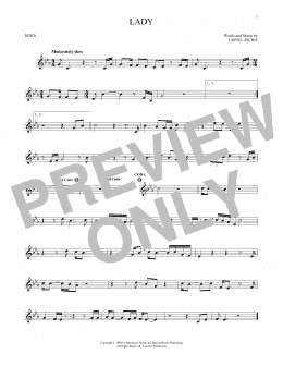 page one of Lady (French Horn Solo)