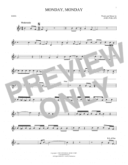 page one of Monday, Monday (French Horn Solo)