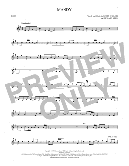page one of Mandy (French Horn Solo)