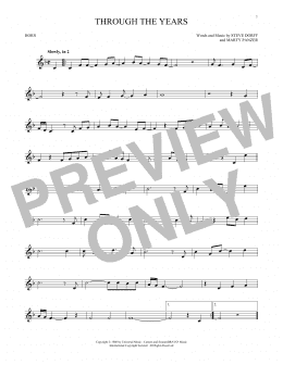 page one of Through The Years (French Horn Solo)