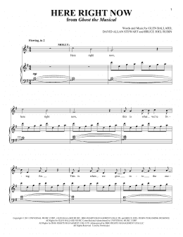 page one of Here Right Now (Vocal Duet)